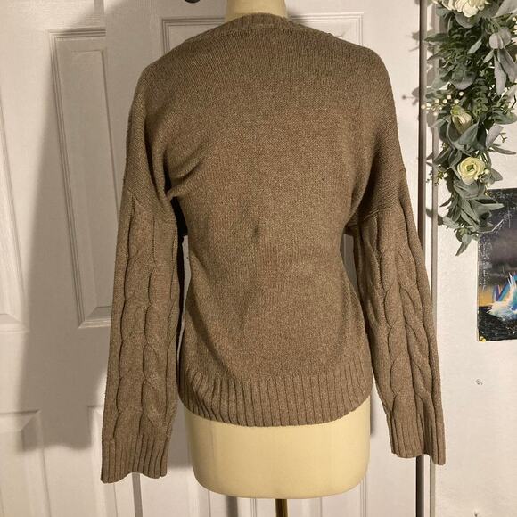 Dazy size xl brown cable knit sweater - Picture 3 of 4